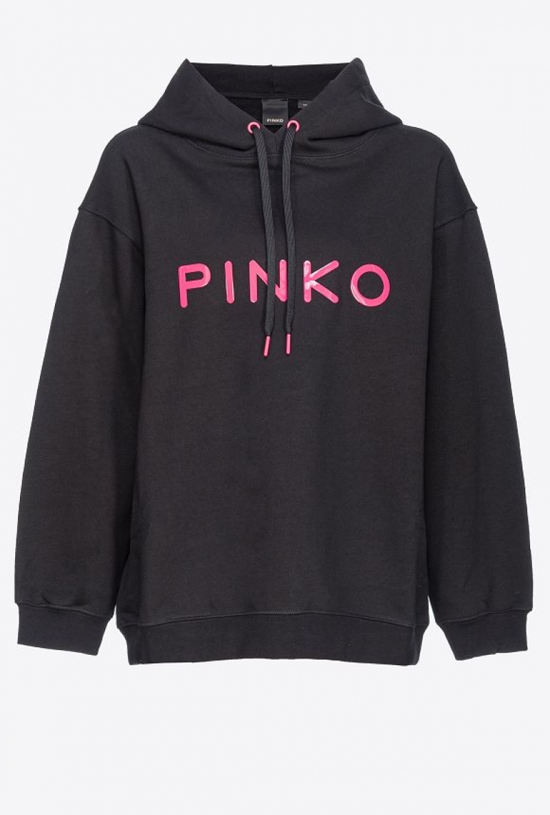 Pinko Pinko-print Sweatshirt Černé | SN-PKO33497