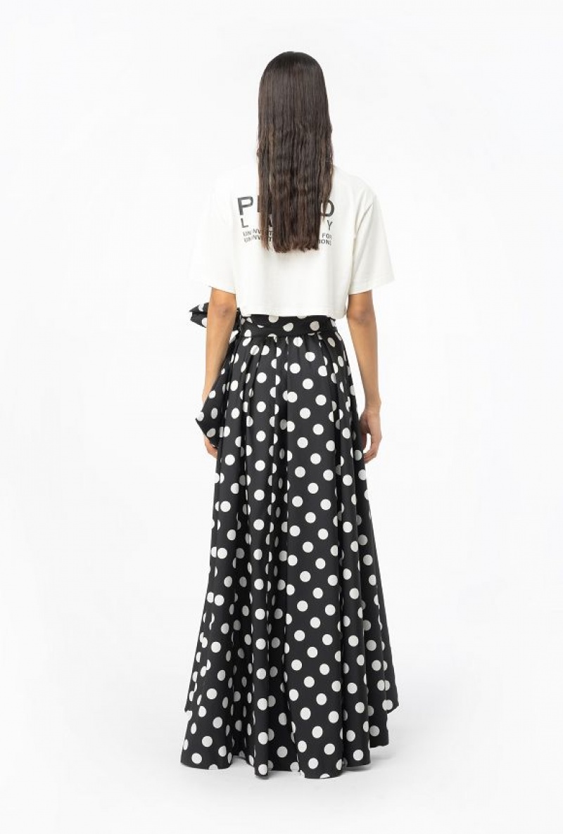 Pinko Polka-dot Maxi Skirt Černé Bílé | SN-PKO33969