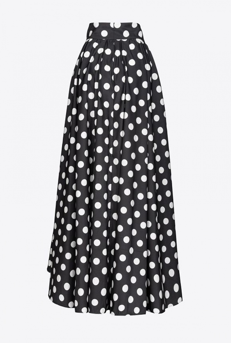 Pinko Polka-dot Maxi Skirt Černé Bílé | SN-PKO33969