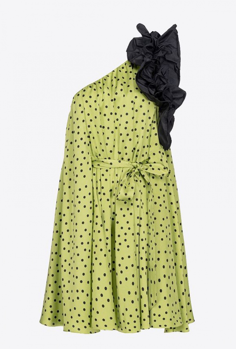 Pinko Polka-dot Mini Šaty Zelene Černé | SN-PKO33057