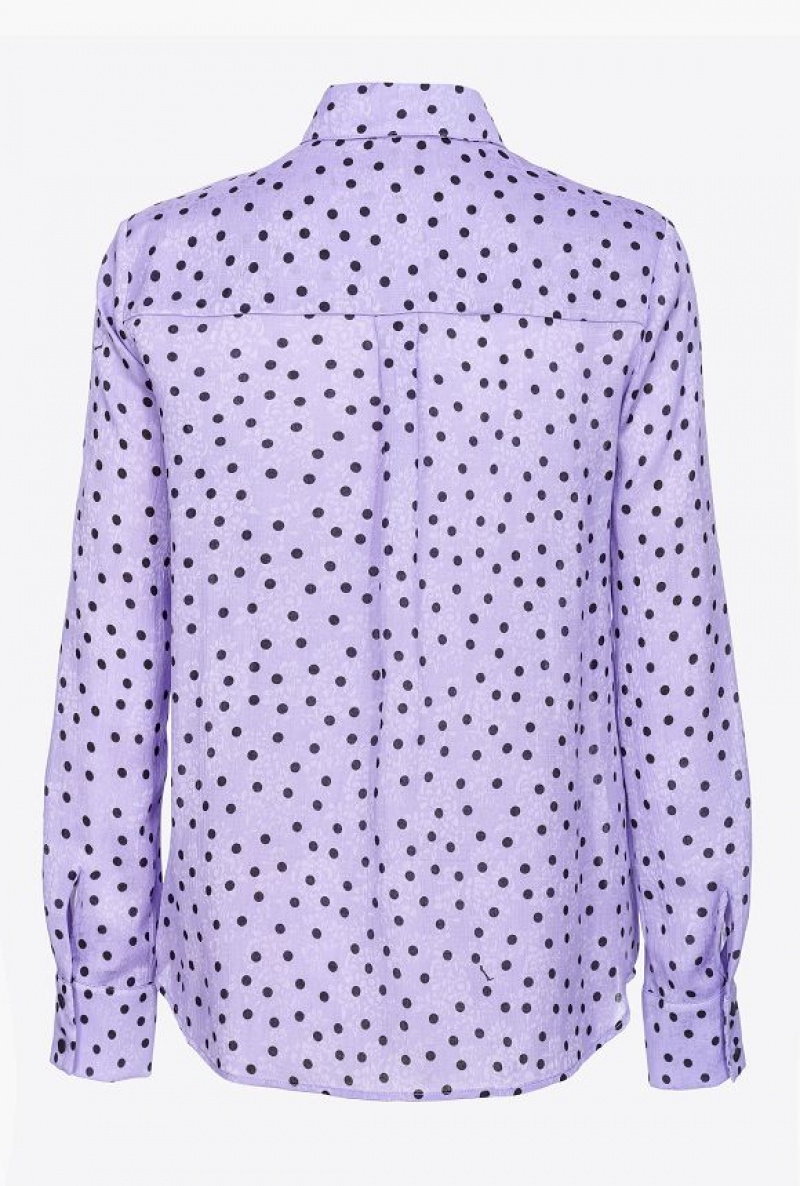 Pinko Polka-dot Shirt Fialové | SN-PKO33158