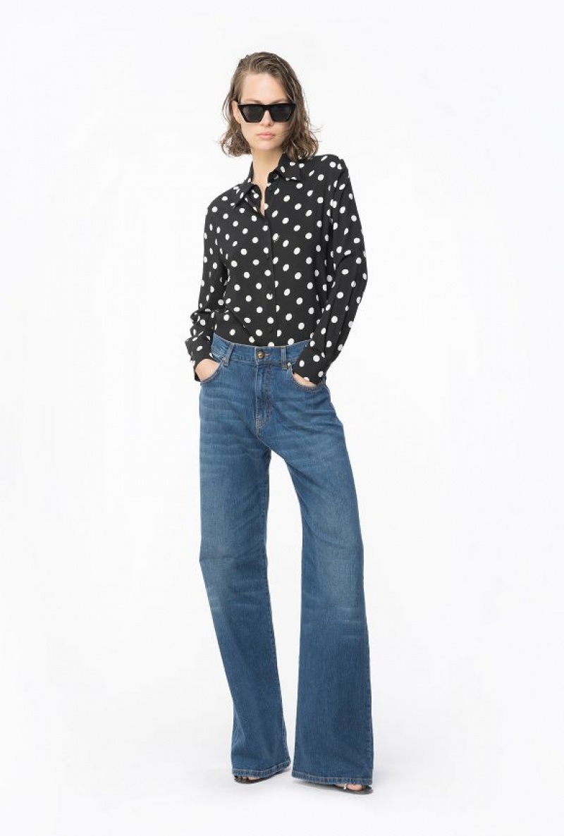 Pinko Polka-dot Shirt Černé Bílé | SN-PKO33178