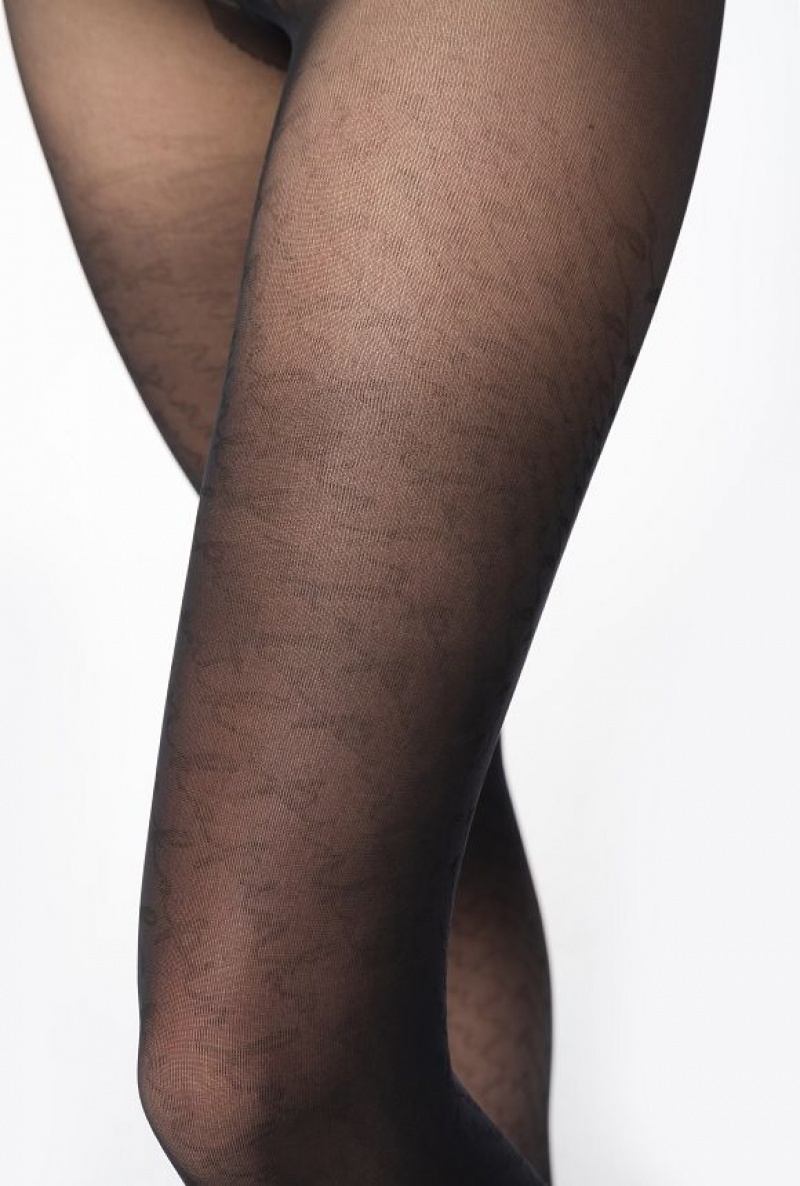 Pinko Printed Microfibre Tights Černé | SN-PKO34409