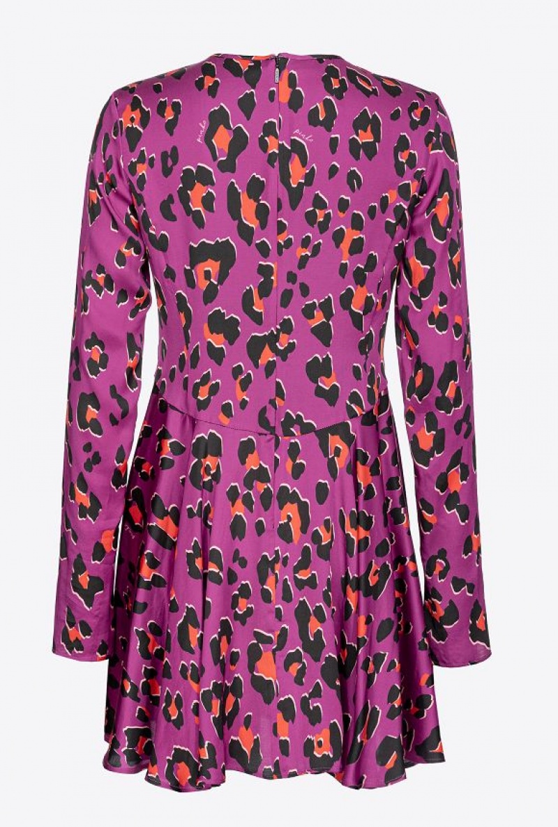 Pinko Psychedelic Dotted Satin Šaty Oranžové Černé | SN-PKO33074