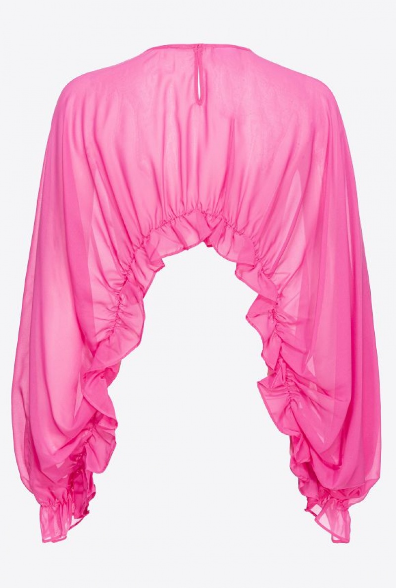 Pinko Ruffled Shrug Fuchsie Fialové | SN-PKO34387