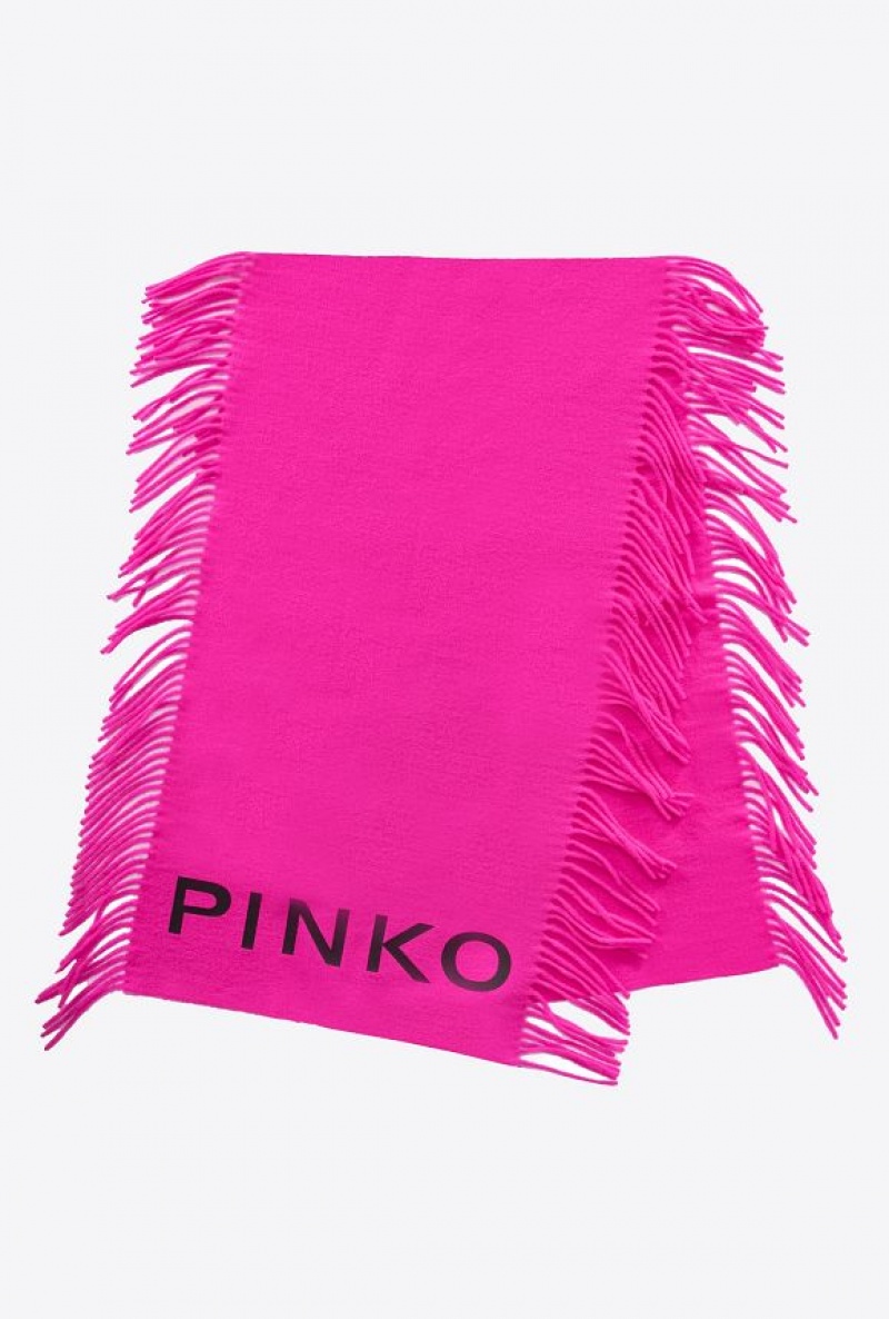 Pinko Scarf With Fringing Růžové | SN-PKO34388