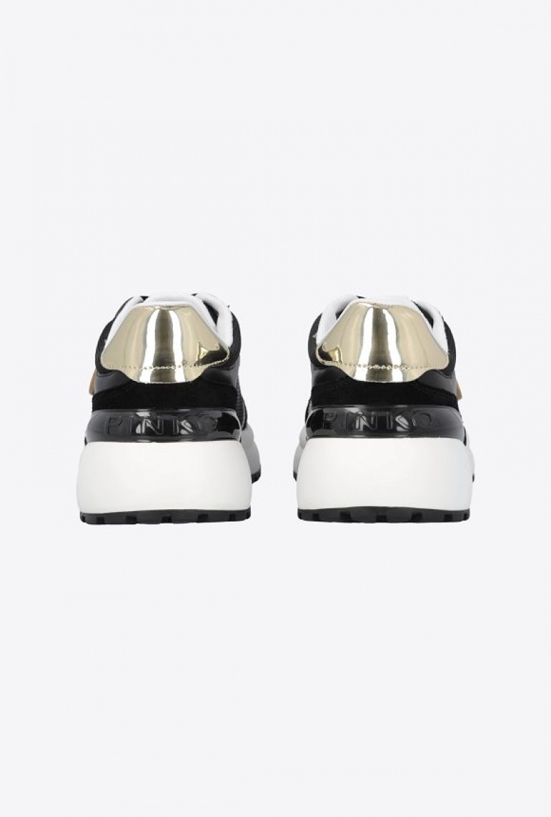 Pinko Sneakers With Love Birds Logo Černé | SN-PKO34123