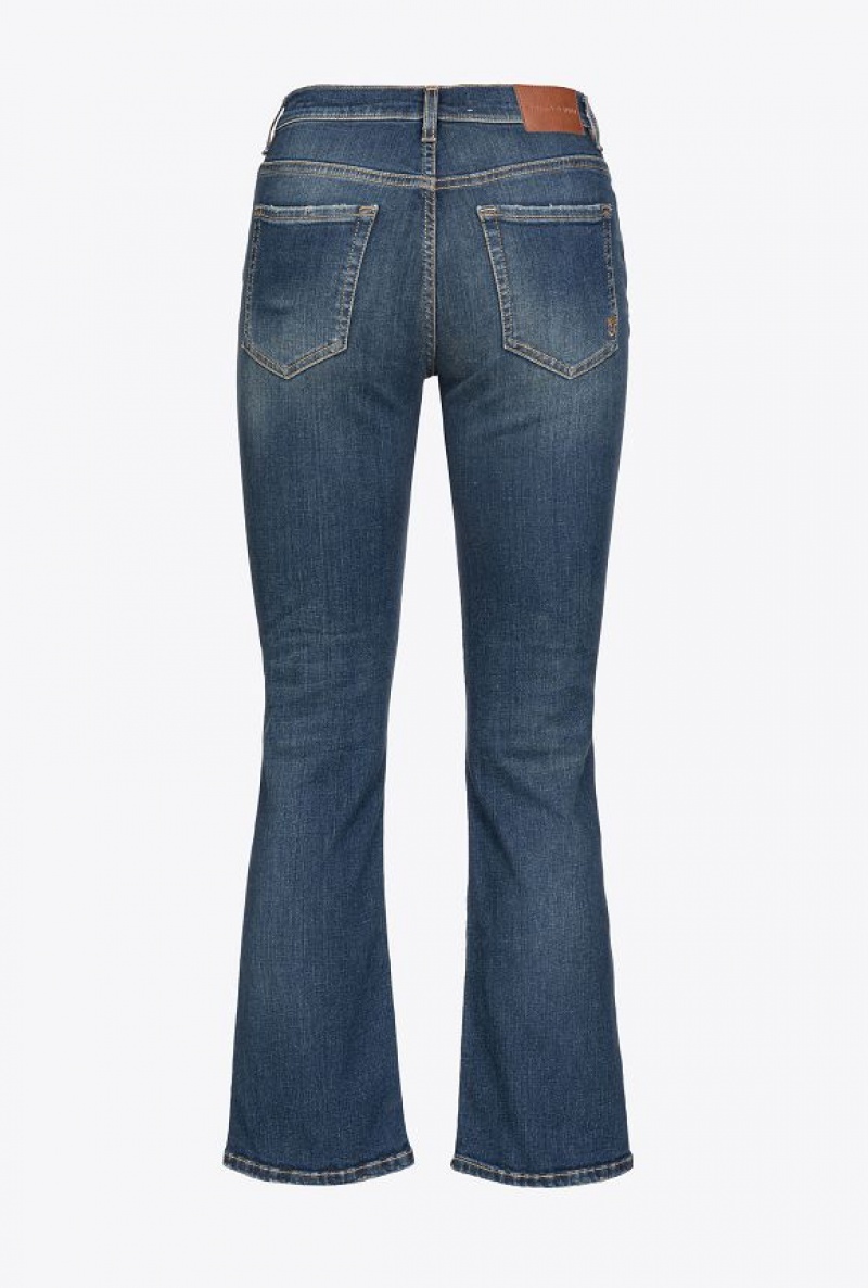 Pinko Stretch Denim Bootcut Jeans Tmavě Blankyt Světle Modré | SN-PKO34004