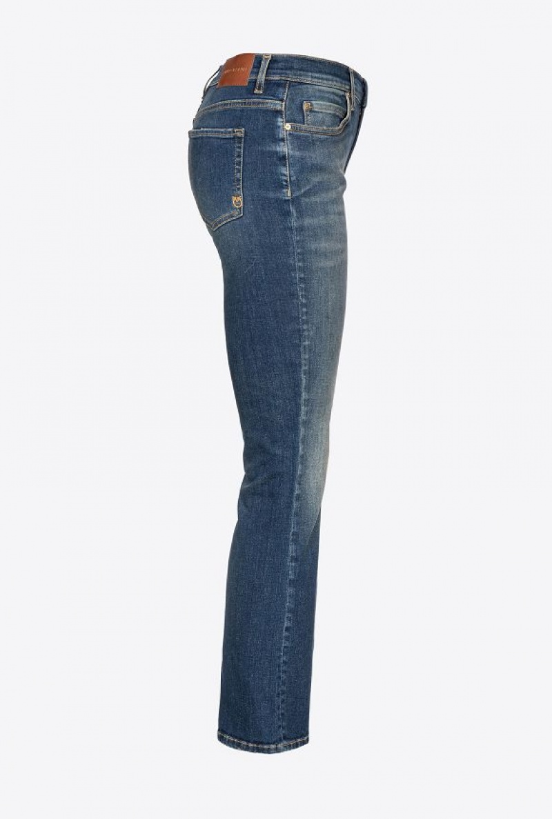 Pinko Stretch Denim Bootcut Jeans Tmavě Blankyt Světle Modré | SN-PKO34004