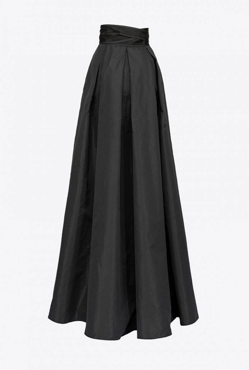 Pinko Taffeta Maxi-skirt Černé | SN-PKO34092