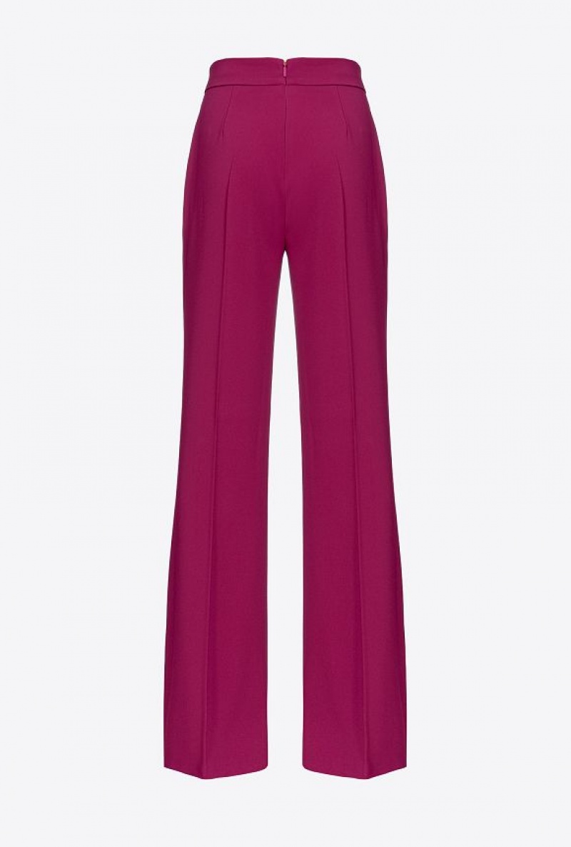 Pinko Trousers With Golden Buttons Fialové | SN-PKO33916