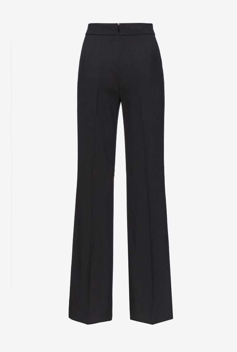 Pinko Trousers With Golden Buttons Černé | SN-PKO33964