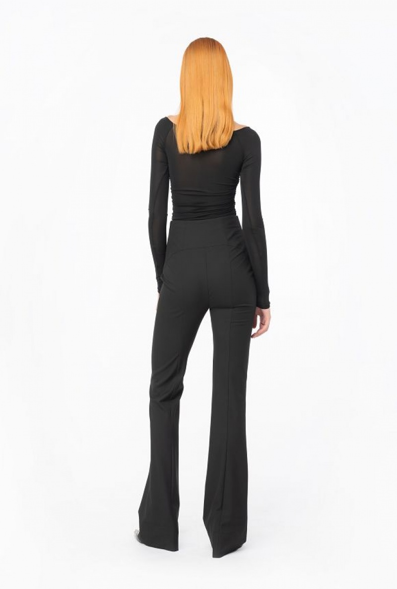 Pinko Trousers With Piercing Belt Černé | SN-PKO33960