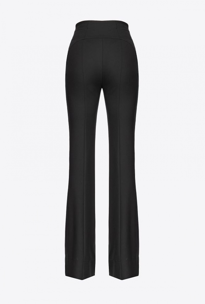 Pinko Trousers With Piercing Belt Černé | SN-PKO33960