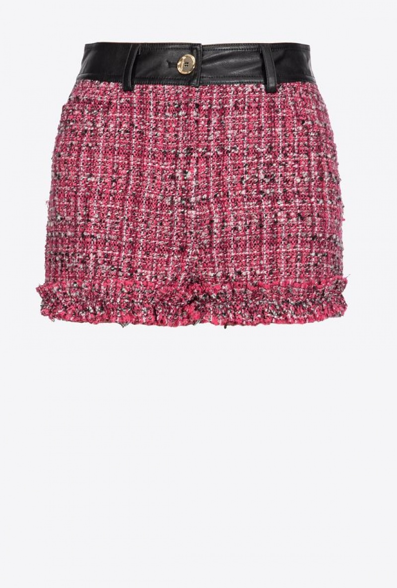 Pinko Tweed Shorts Fuchsie Černé | SN-PKO33865