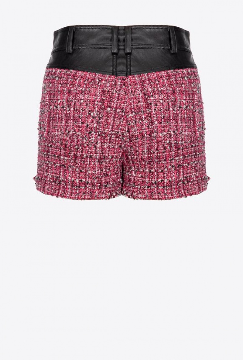 Pinko Tweed Shorts Fuchsie Černé | SN-PKO33865