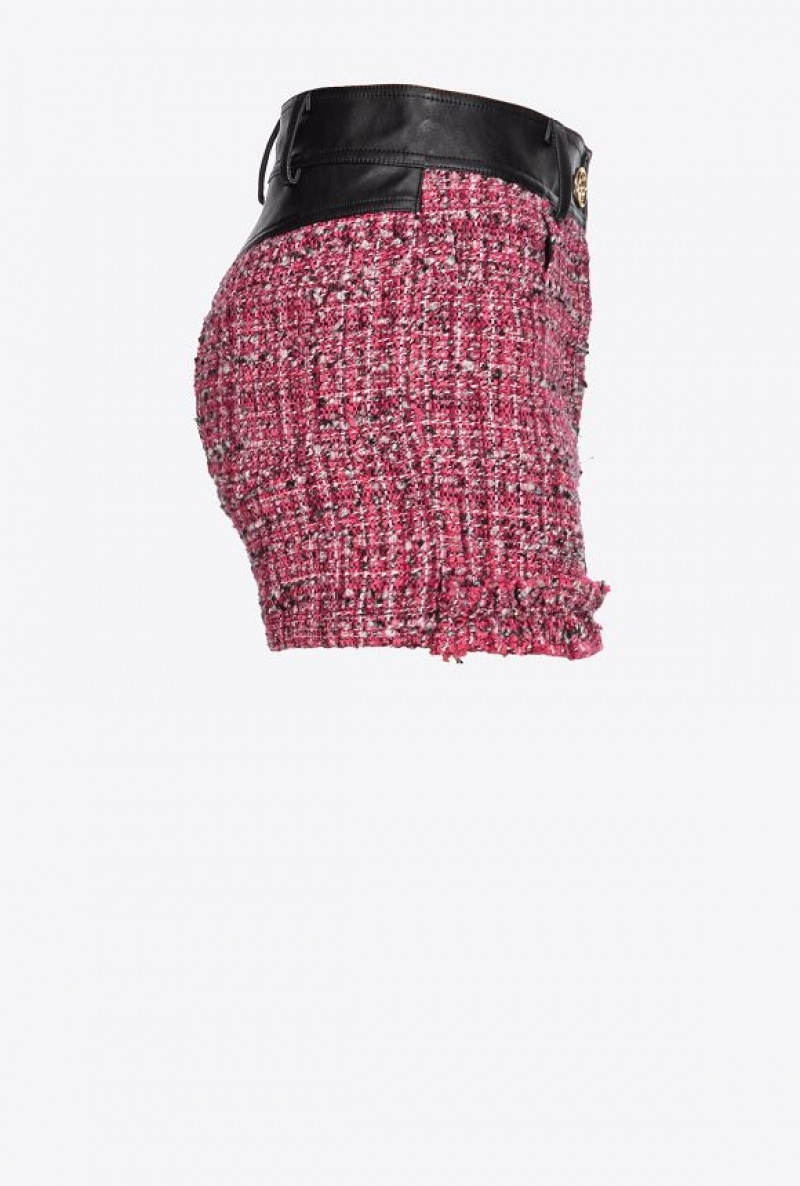 Pinko Tweed Shorts Fuchsie Černé | SN-PKO33865