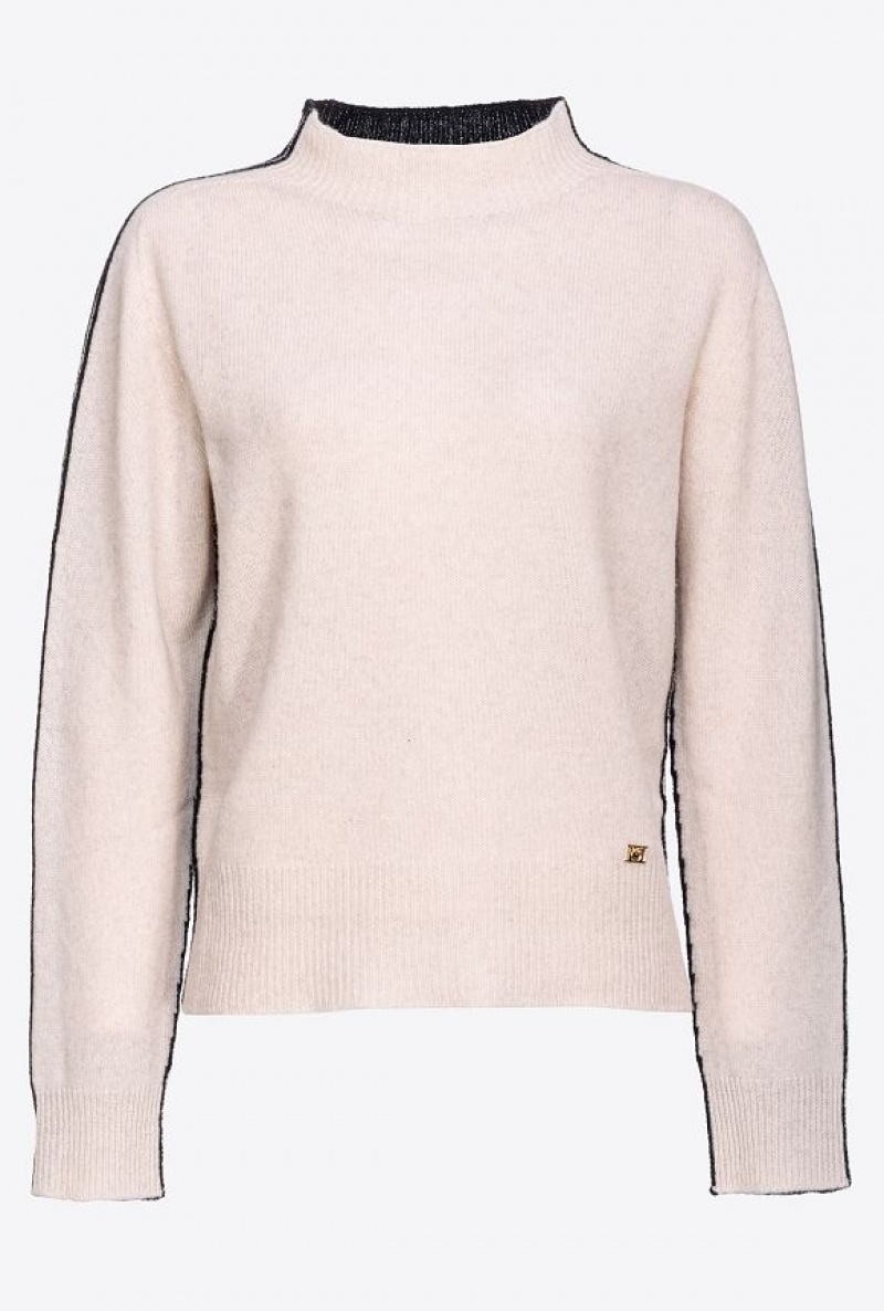 Pinko Two-tone Pullover Béžový Černé | SN-PKO33539