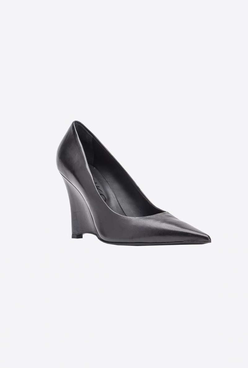 Pinko Wrapped Klínku Pumps Černé | SN-PKO34154