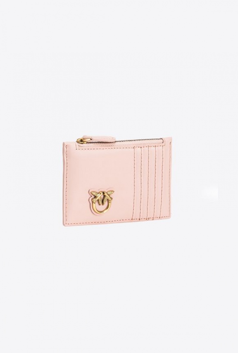 Pinko Zipped Card Holder Růžové Růžové Zlaté | SN-PKO34263