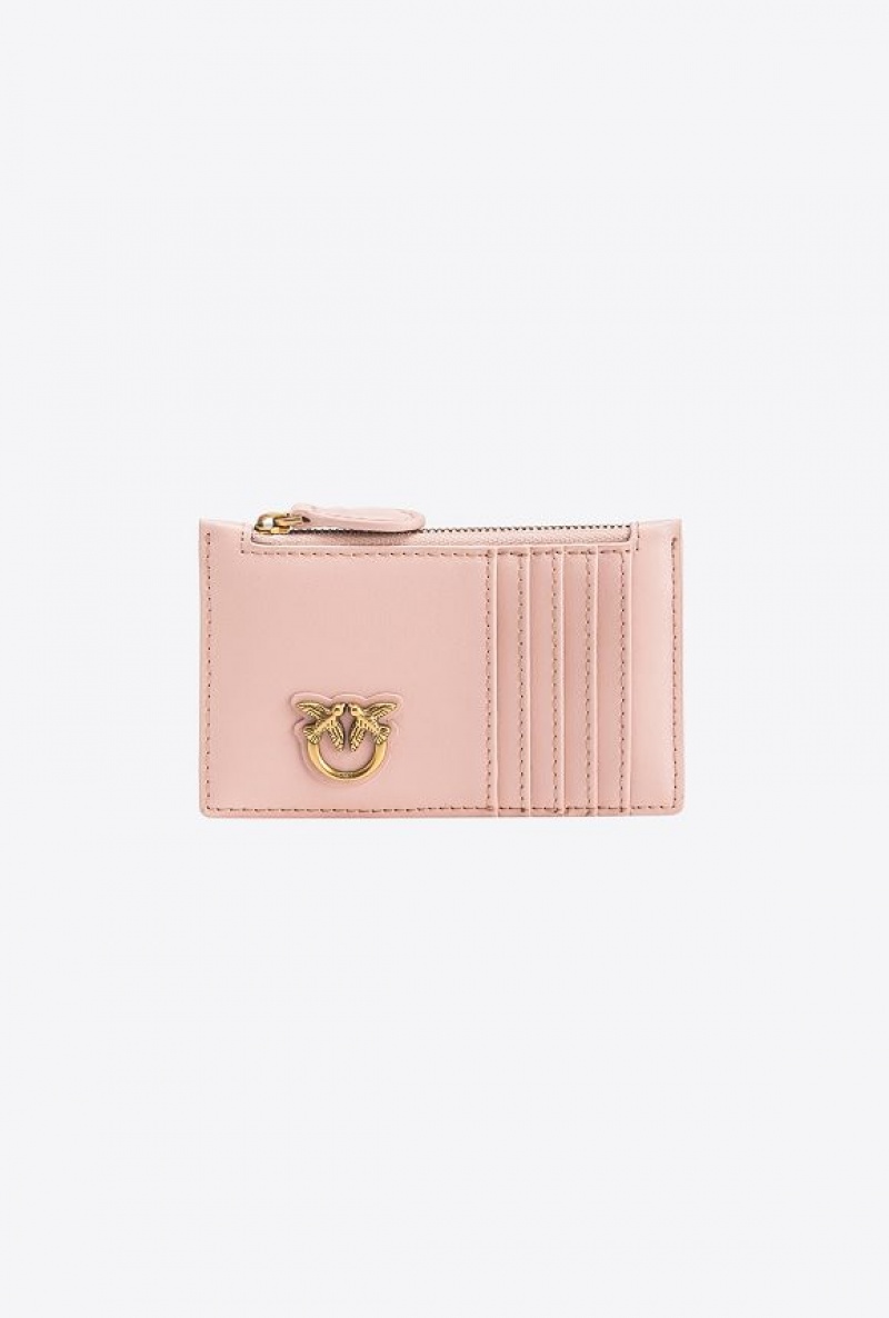 Pinko Zipped Card Holder Růžové Růžové Zlaté | SN-PKO34263