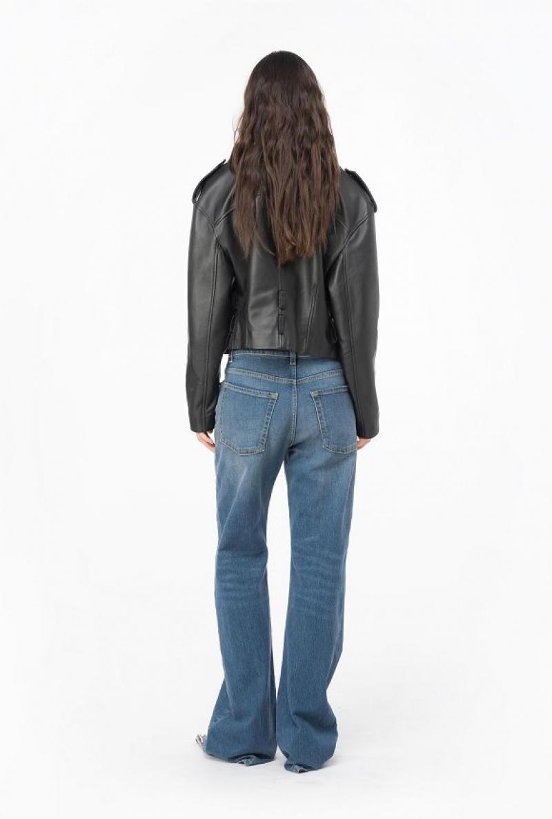 Pinko Široké-leg Pohodlí Denim Jeans Světle Blankyt Světle Modré | SN-PKO34033